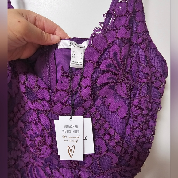 Add On $5 - Purple Lace Party Dress - Picture 4 of 14